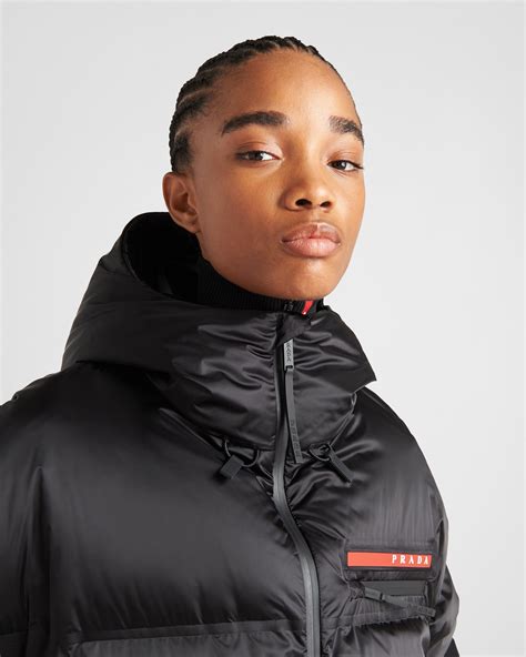 prada nylon overshirt technical jacket|Black Oversized Technical Nylon Down Jacket .